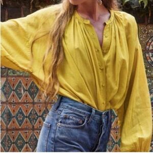 DÔEN Jane Blouse in mustard yellow XL